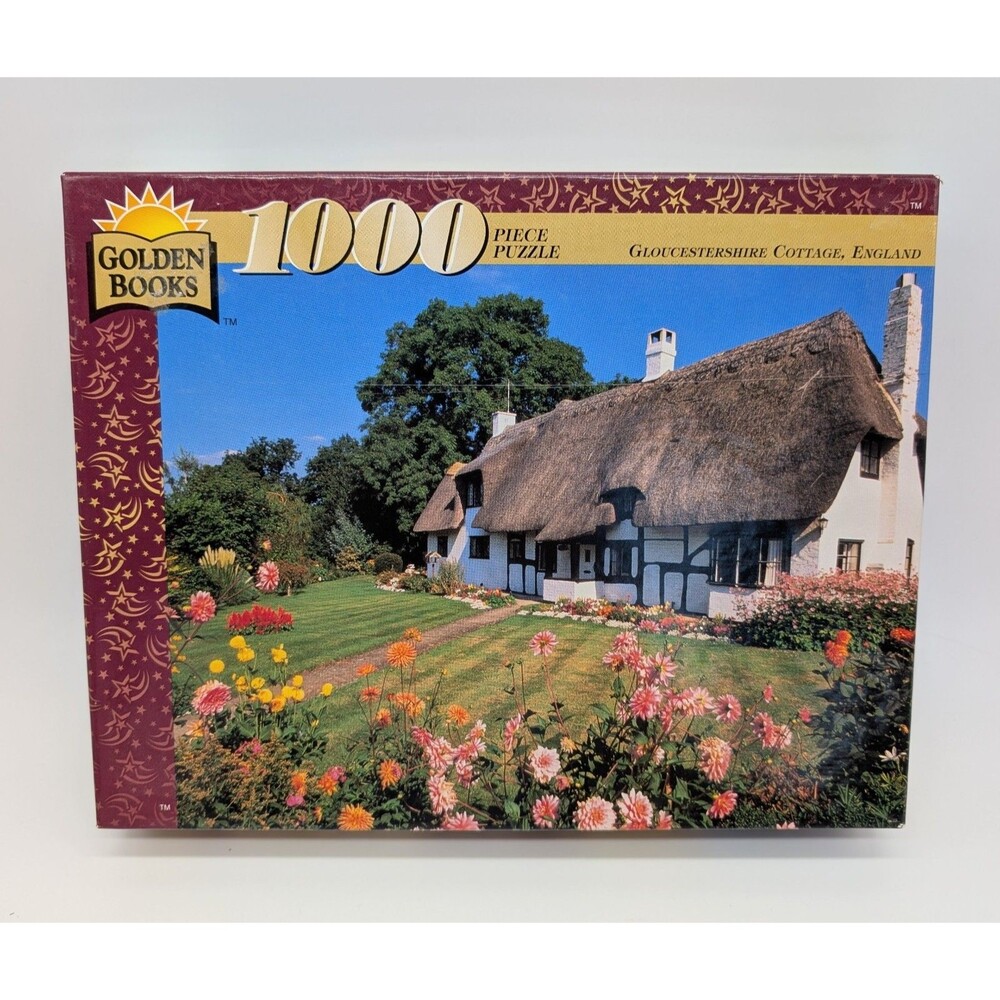 NEW Gloucestershire England Cottage 1000 Piece Jigsaw Puzzle Golden Books 1996
